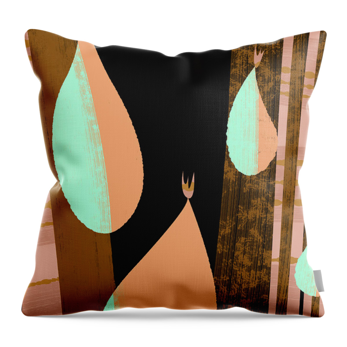 Abstract Throw Pillow featuring the digital art Falling by Alan Bodner