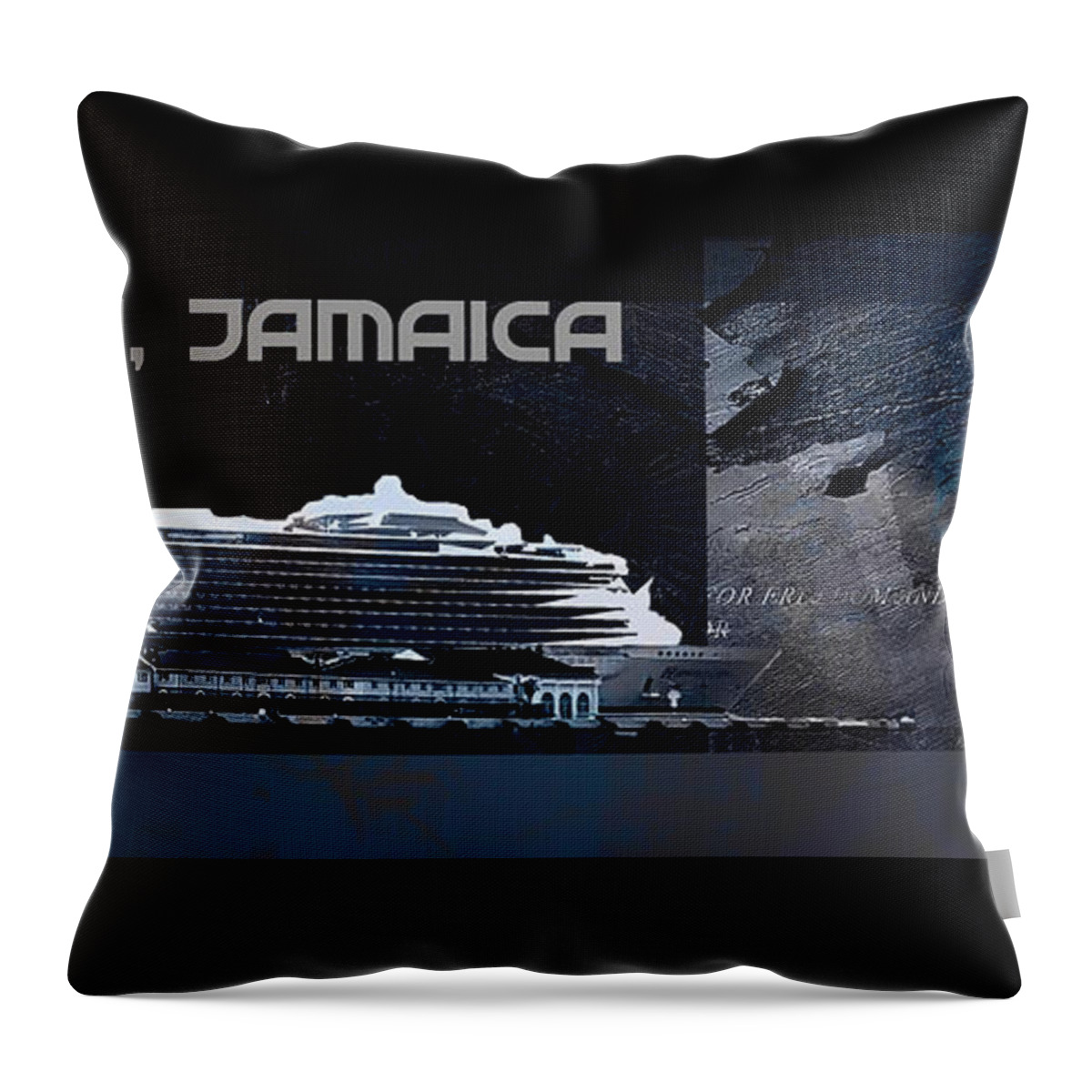 Falmouth Silver Nights Throw Pillow featuring the digital art Falmouth Silver Nights 8 by Aldane Wynter