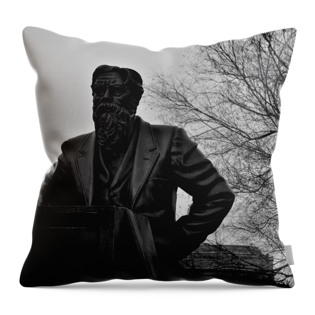 Father Of Cinema Throw Pillow featuring the photograph Father of Cinema by Warren Thompson