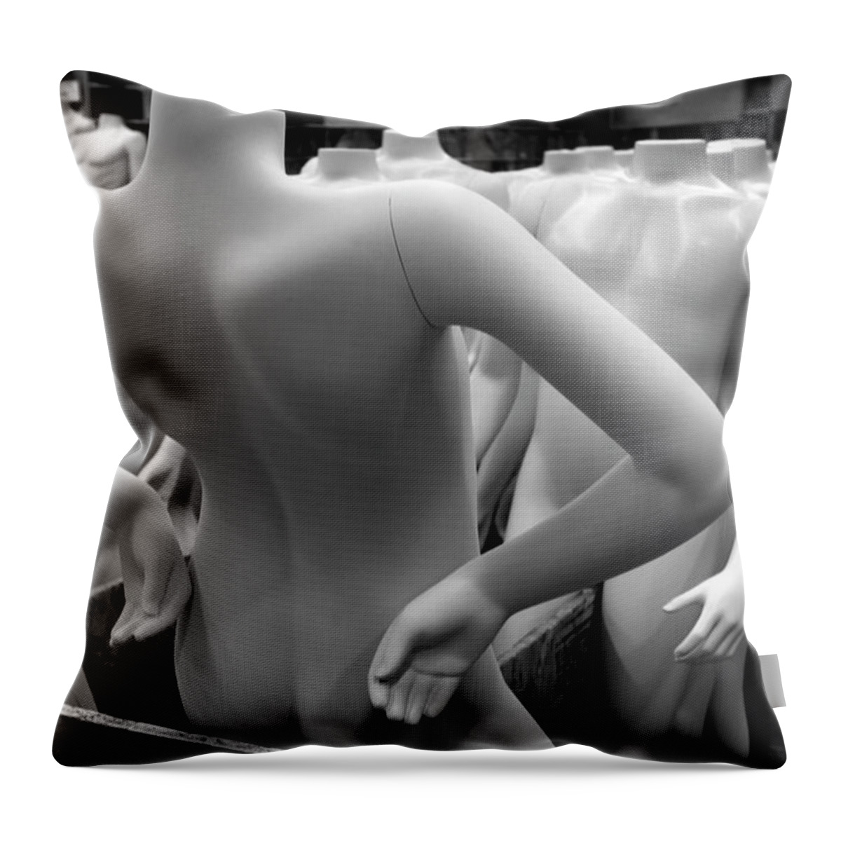Female Mannequins Throw Pillow featuring the photograph Female Mannequins by Rick Wilking