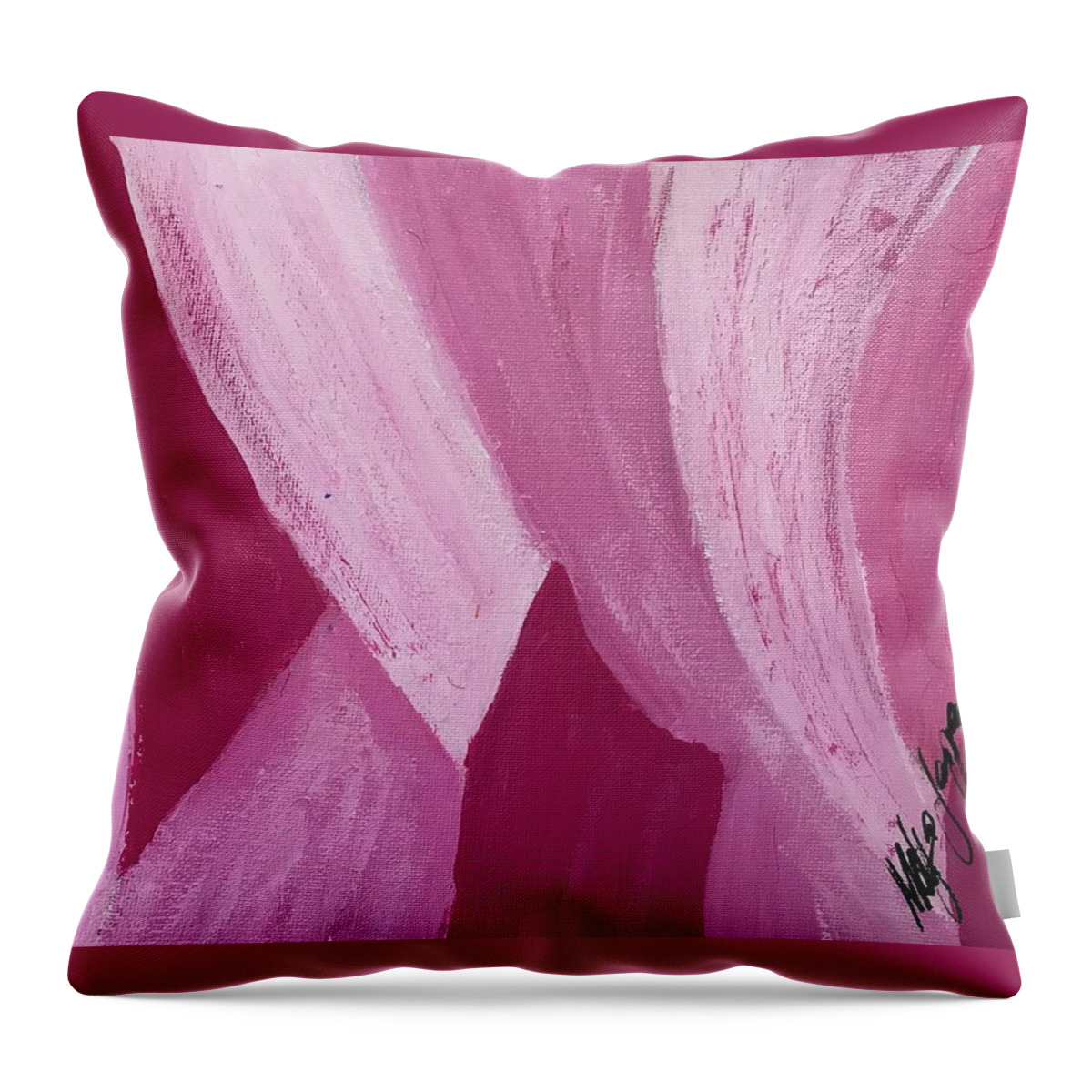 Femmes Throw Pillow featuring the painting Femmes by Medge Jaspan