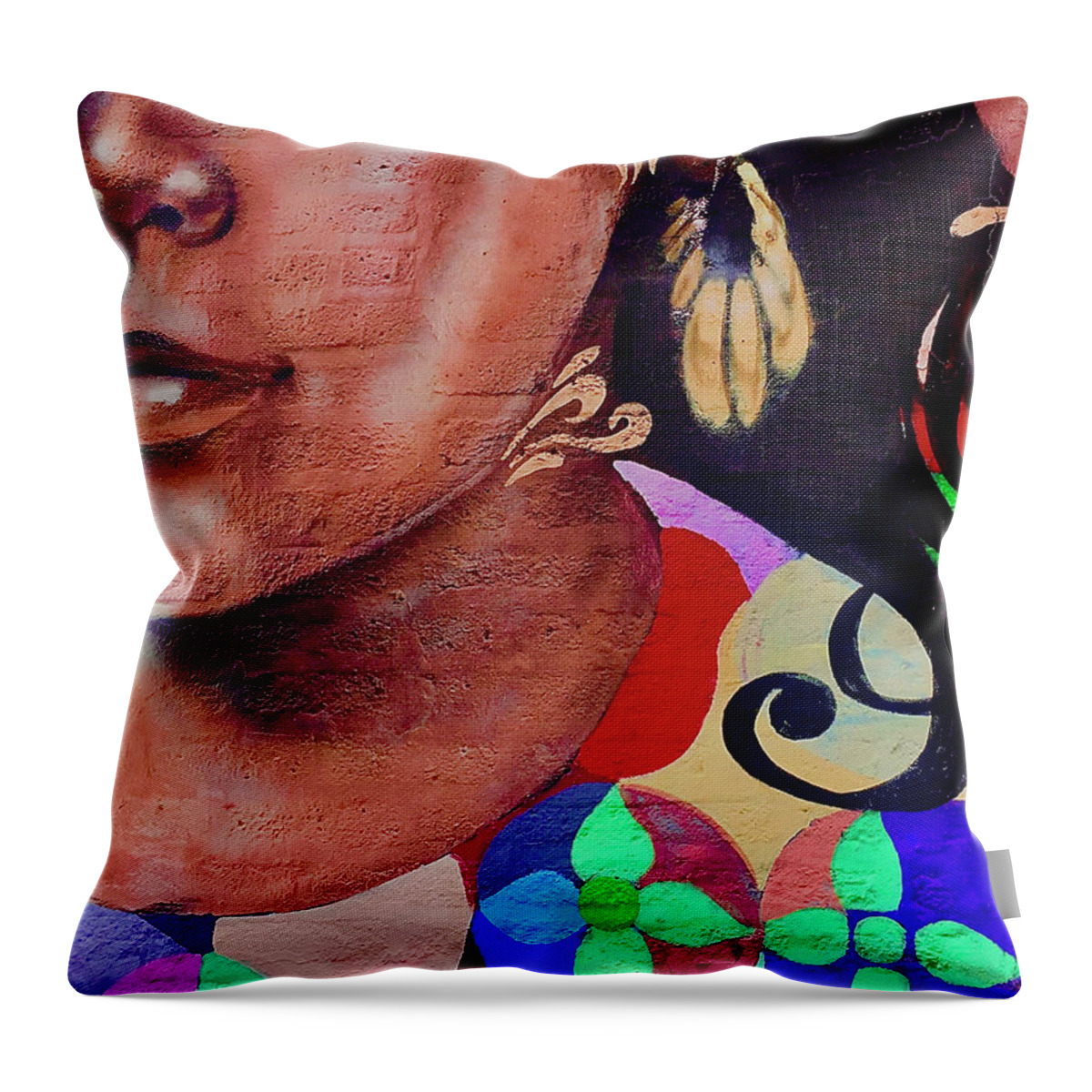 Female Throw Pillow featuring the photograph Fierce by Kerry Obrist