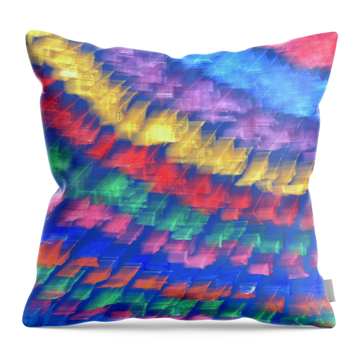  Fiesta Colors Throw Pillow featuring the photograph Fiesta Colors by Roupen Baker
