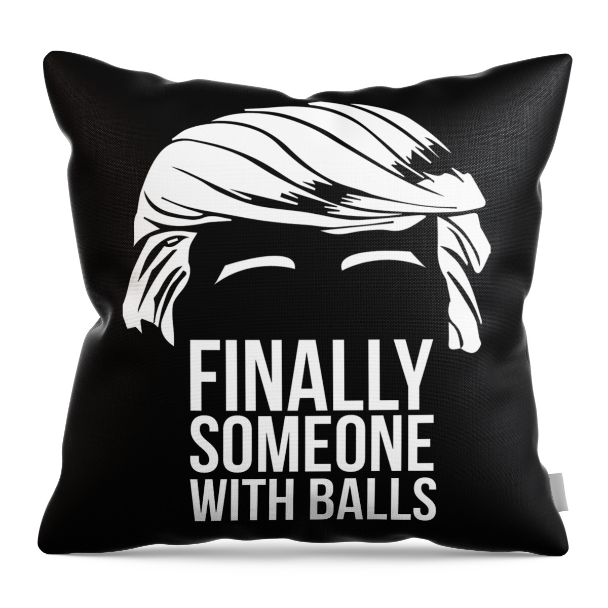 Funny Throw Pillow featuring the digital art Finally Someone With Balls by Flippin Sweet Gear