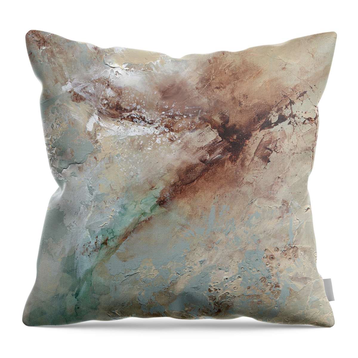 Abstract Throw Pillow featuring the painting Finding Peace by Jai Johnson