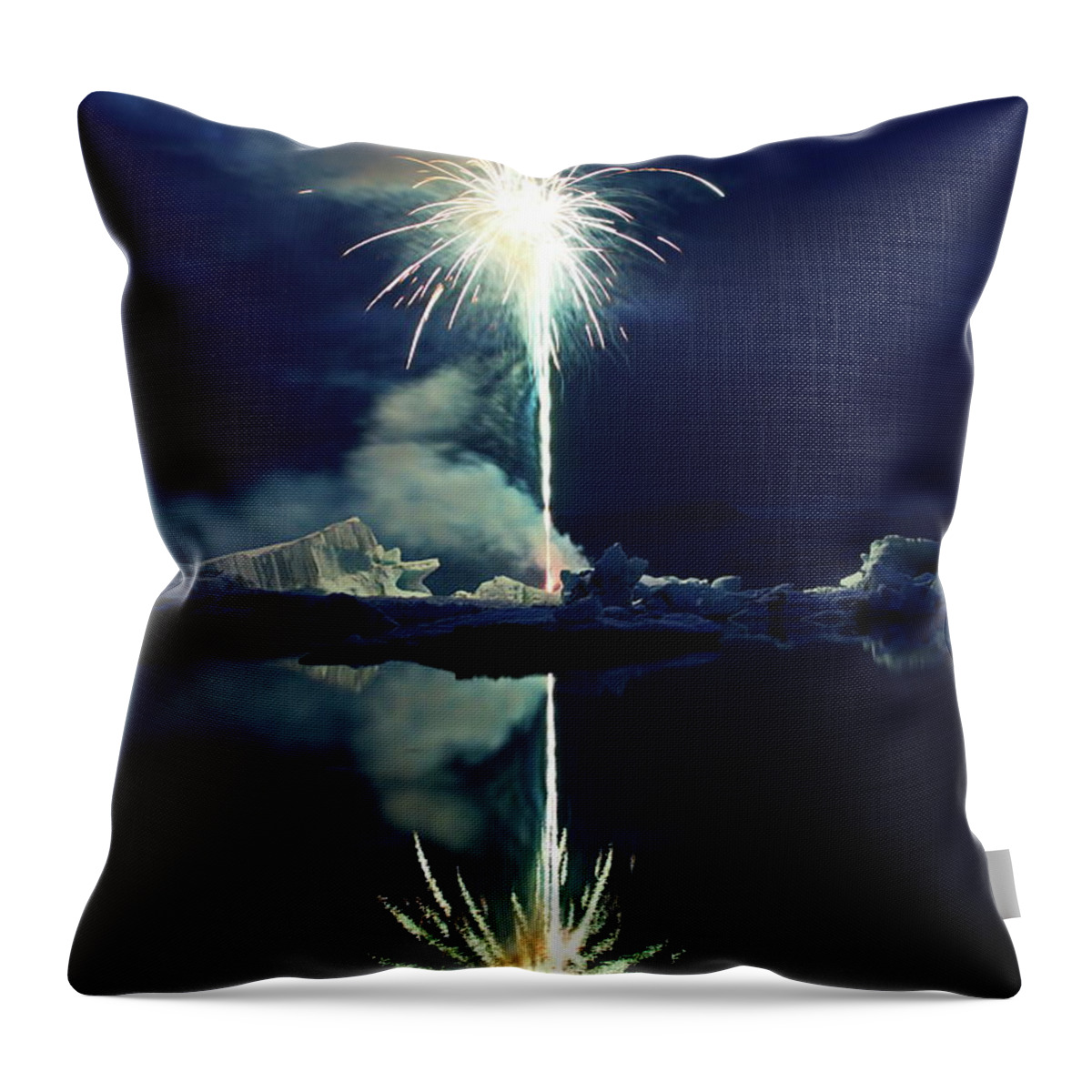 Fireworks Throw Pillow featuring the photograph The sparkler by Christopher Mathews