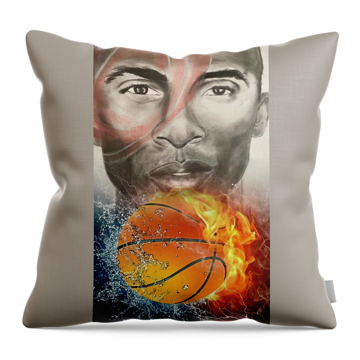  Throw Pillow featuring the mixed media Fire by Angie ONeal