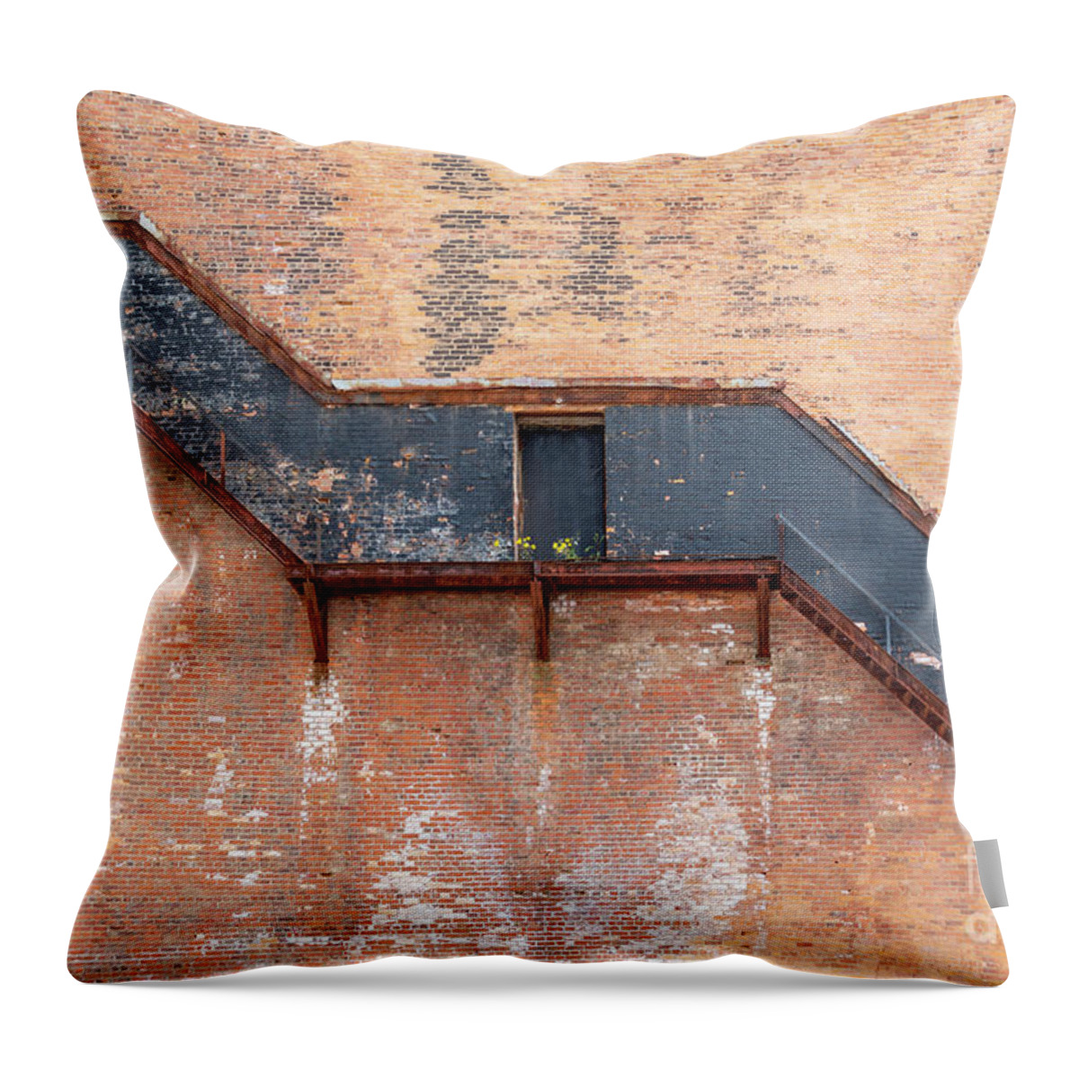 Fire Escape Throw Pillow featuring the photograph Fire Escape by Jim West