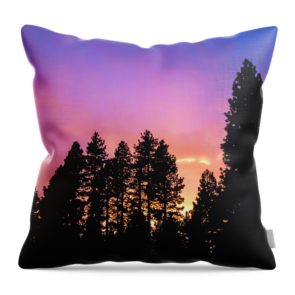 Clouds Throw Pillow featuring the photograph Fire in the Sky by Gary Geddes