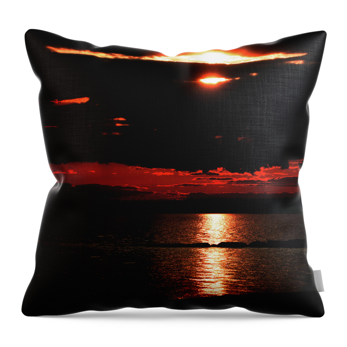 Sunset Throw Pillow featuring the photograph Fire in the Sky by William Selander