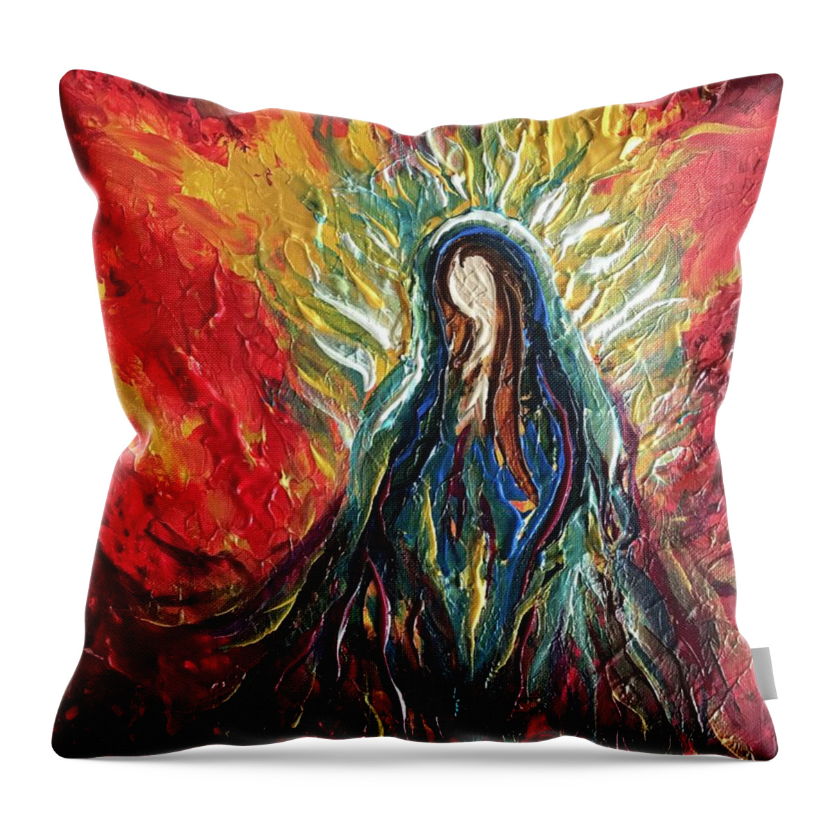 Goddess Throw Pillow featuring the painting Fire Within by Michelle Pier