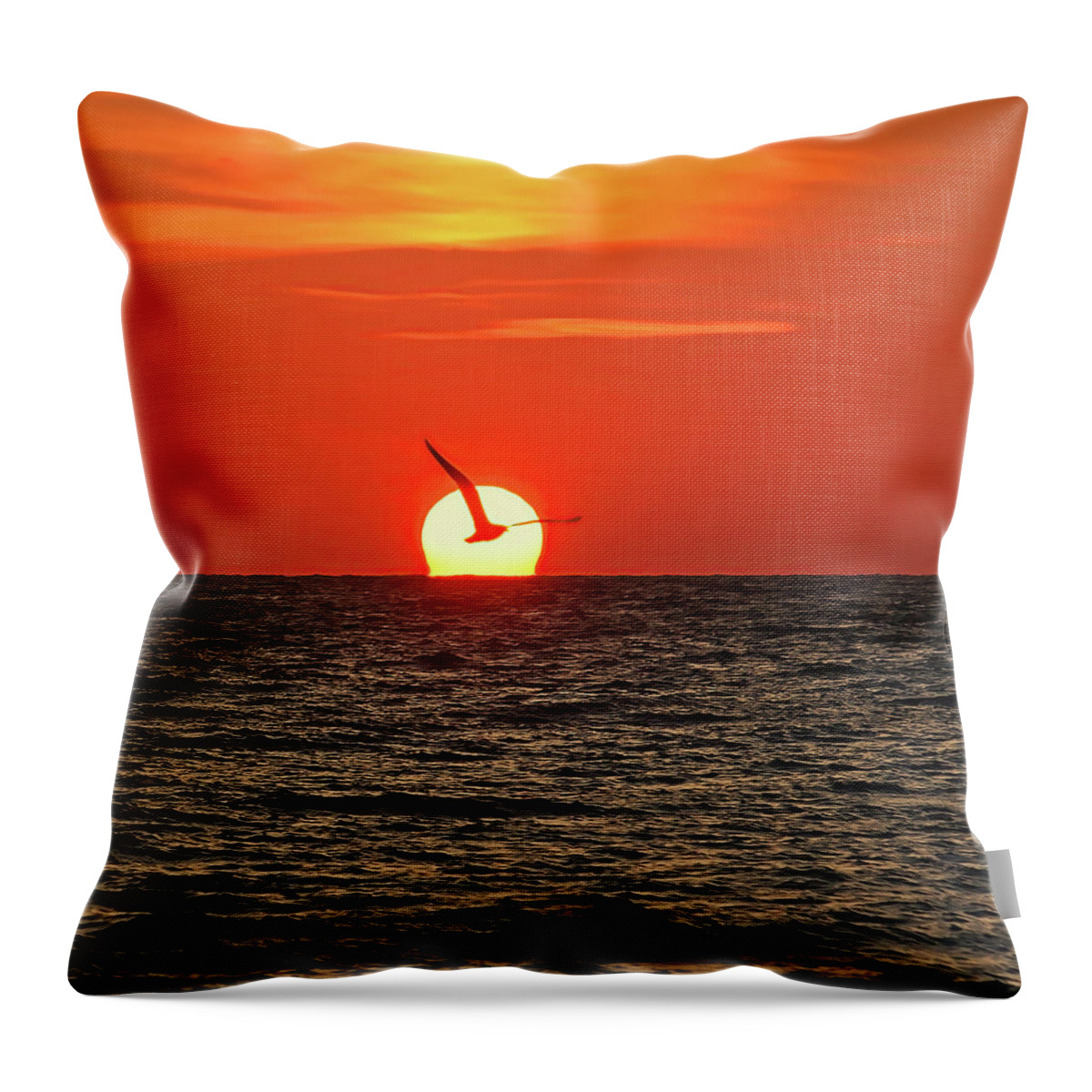 Sunset Throw Pillow featuring the photograph Firebird Square by HH Photography of Florida