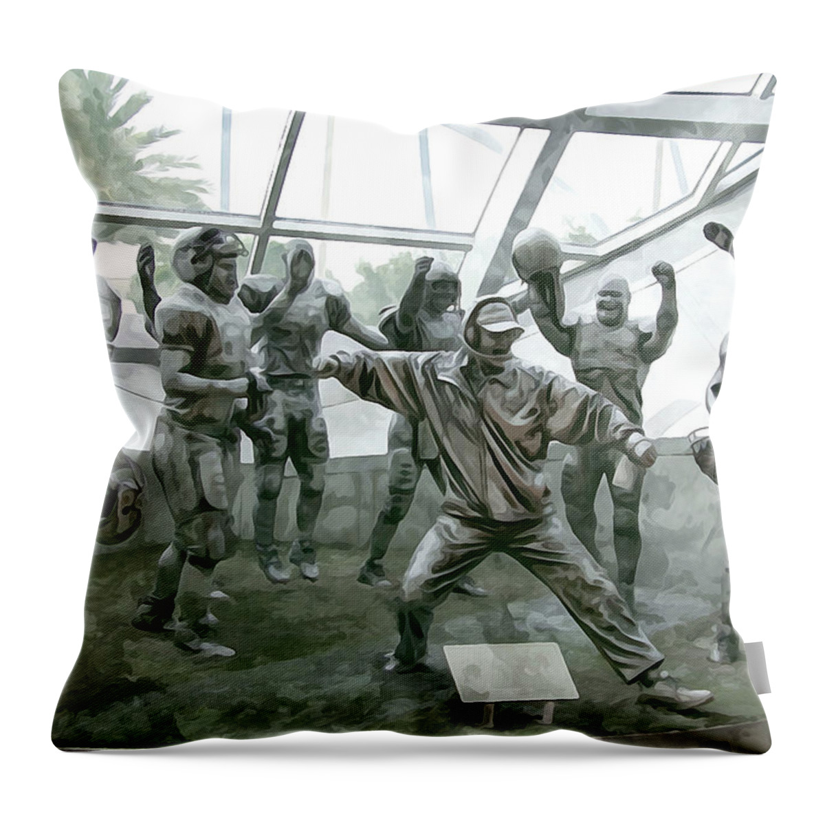 Tampa Bay Throw Pillow featuring the digital art First Championship by Chauncy Holmes