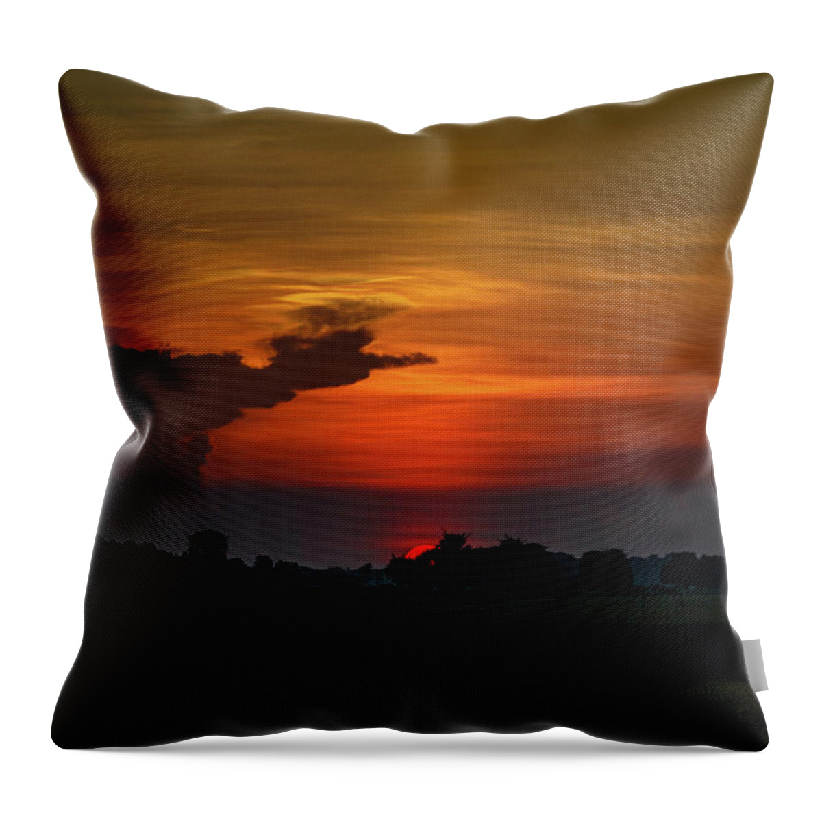 Sunrise Throw Pillow featuring the photograph First Light by Les Greenwood