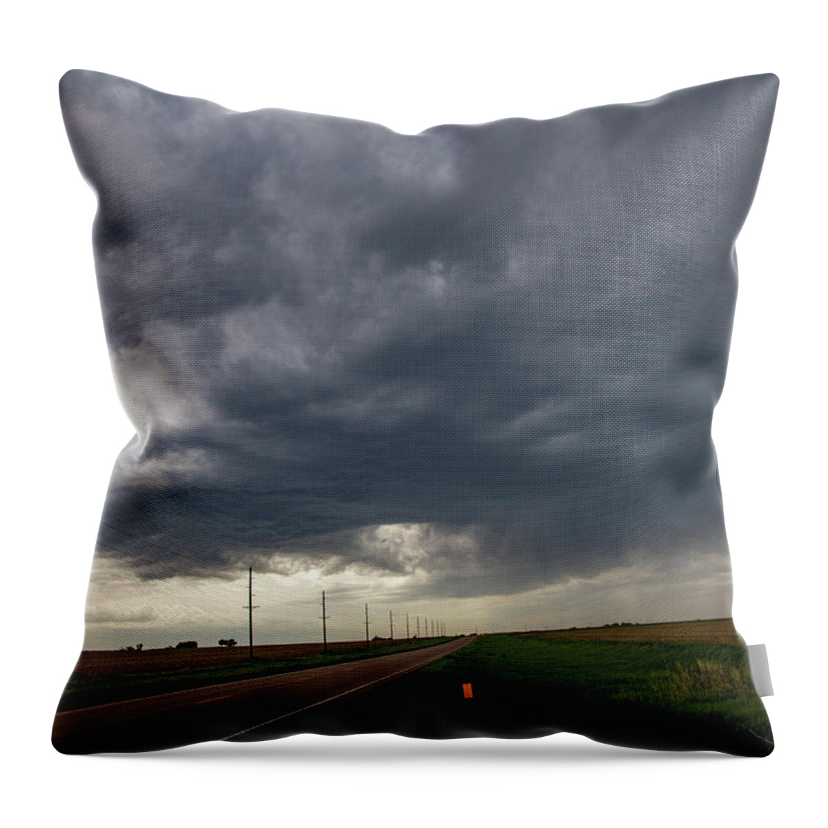 Nebraskasc Throw Pillow featuring the photograph First Severe Cell of the Day 007 by Dale Kaminski