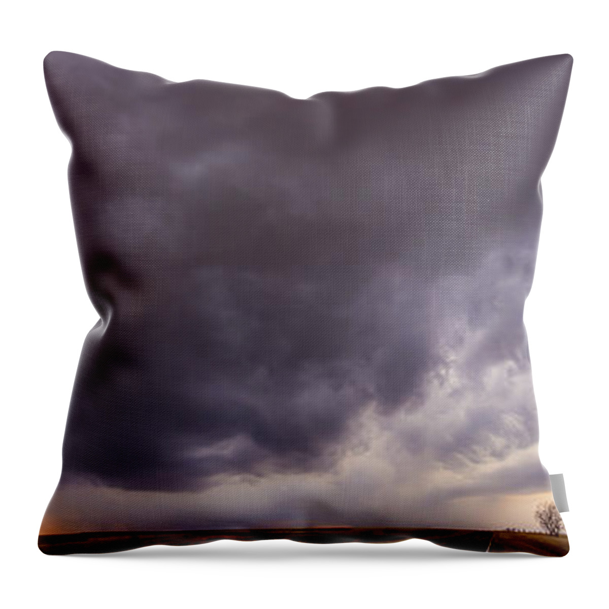 Nebraskasc Throw Pillow featuring the photograph First Storm Chase of 2018 009 by NebraskaSC
