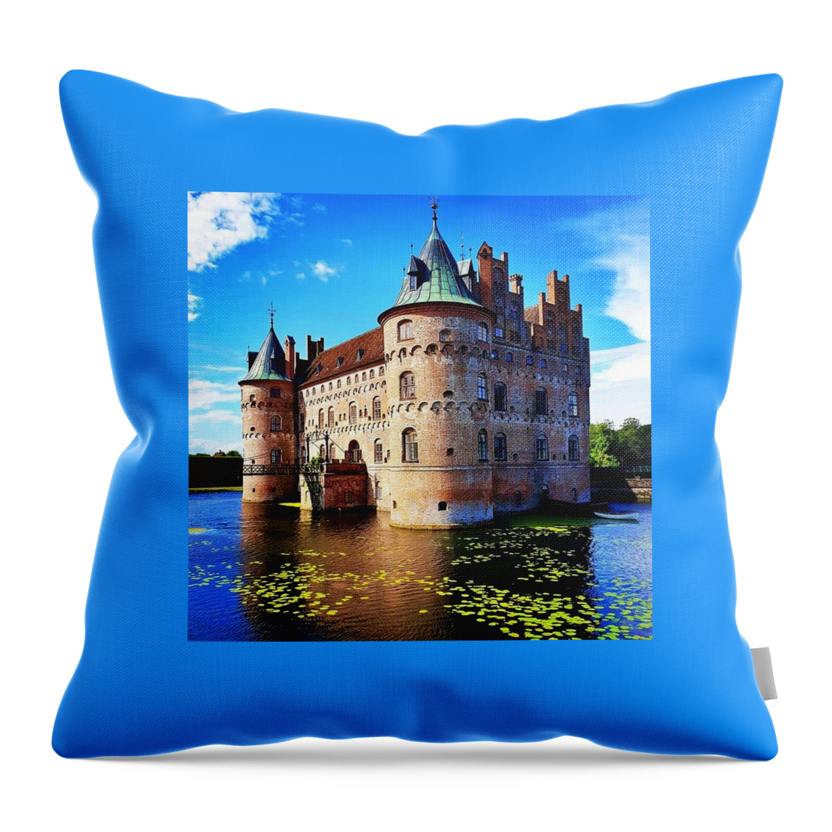 Castle Throw Pillow featuring the photograph Floating Castle by Andrea Whitaker