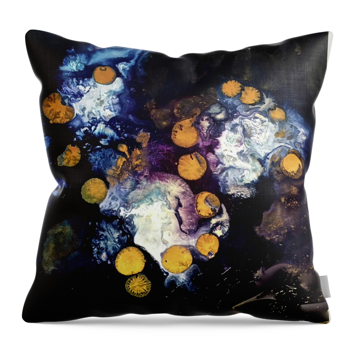 Float Throw Pillow featuring the painting Floating by Janice Nabors Raiteri