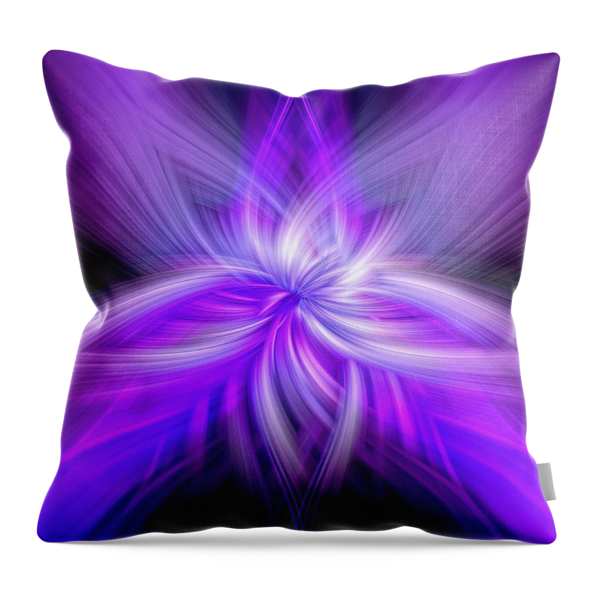 Flora Twirl Throw Pillow featuring the digital art Flora Twirl by Wes and Dotty Weber