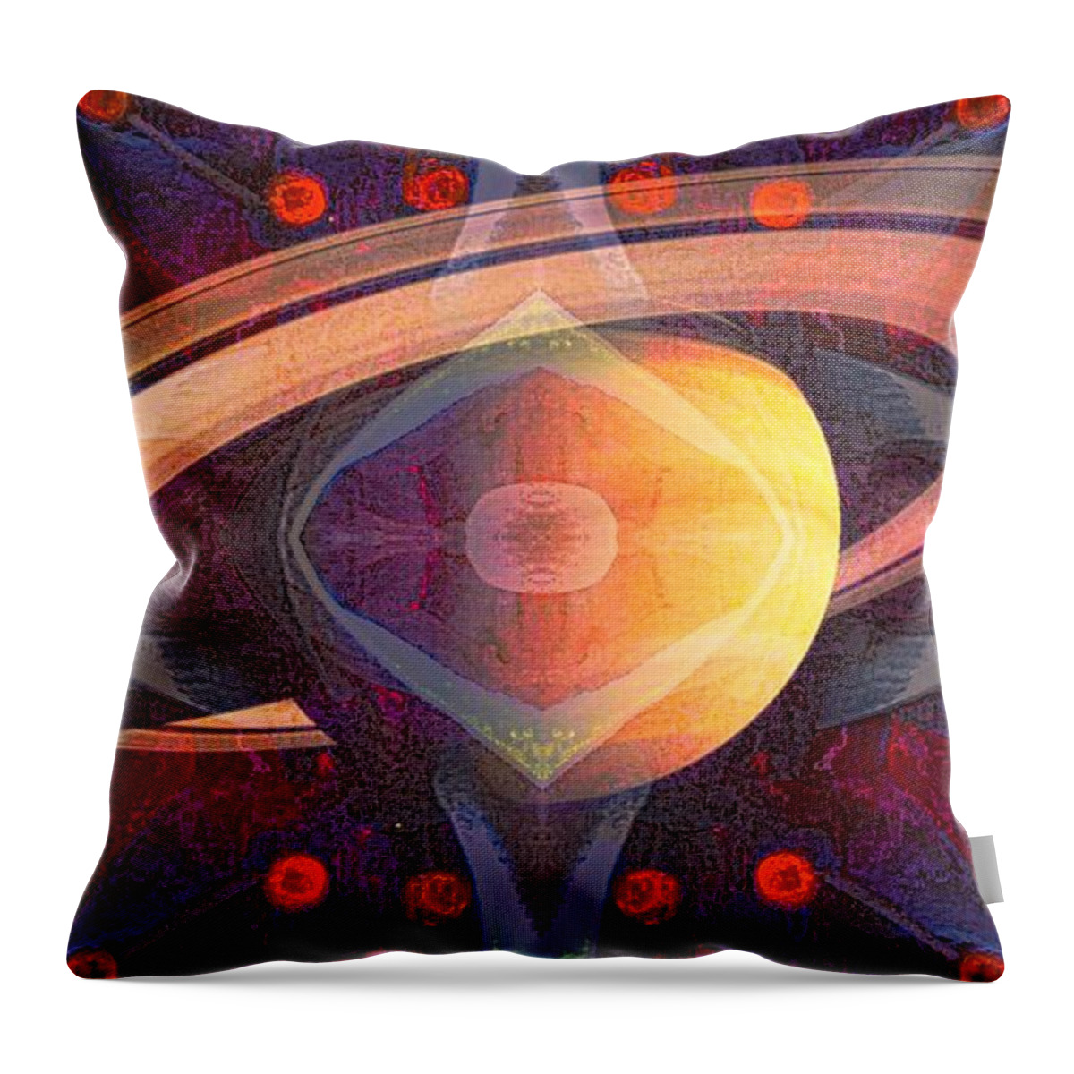 Space Flower Throw Pillow featuring the digital art Floral Space by Glenn Hernandez