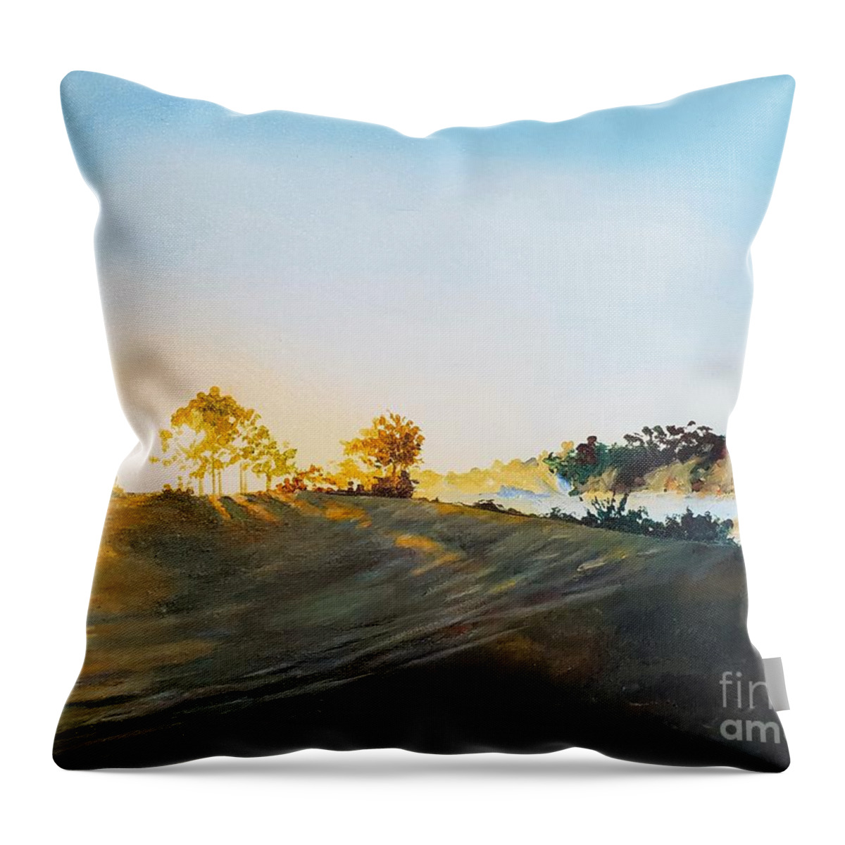 Florida Throw Pillow featuring the painting Florida Winter Dawn by Merana Cadorette