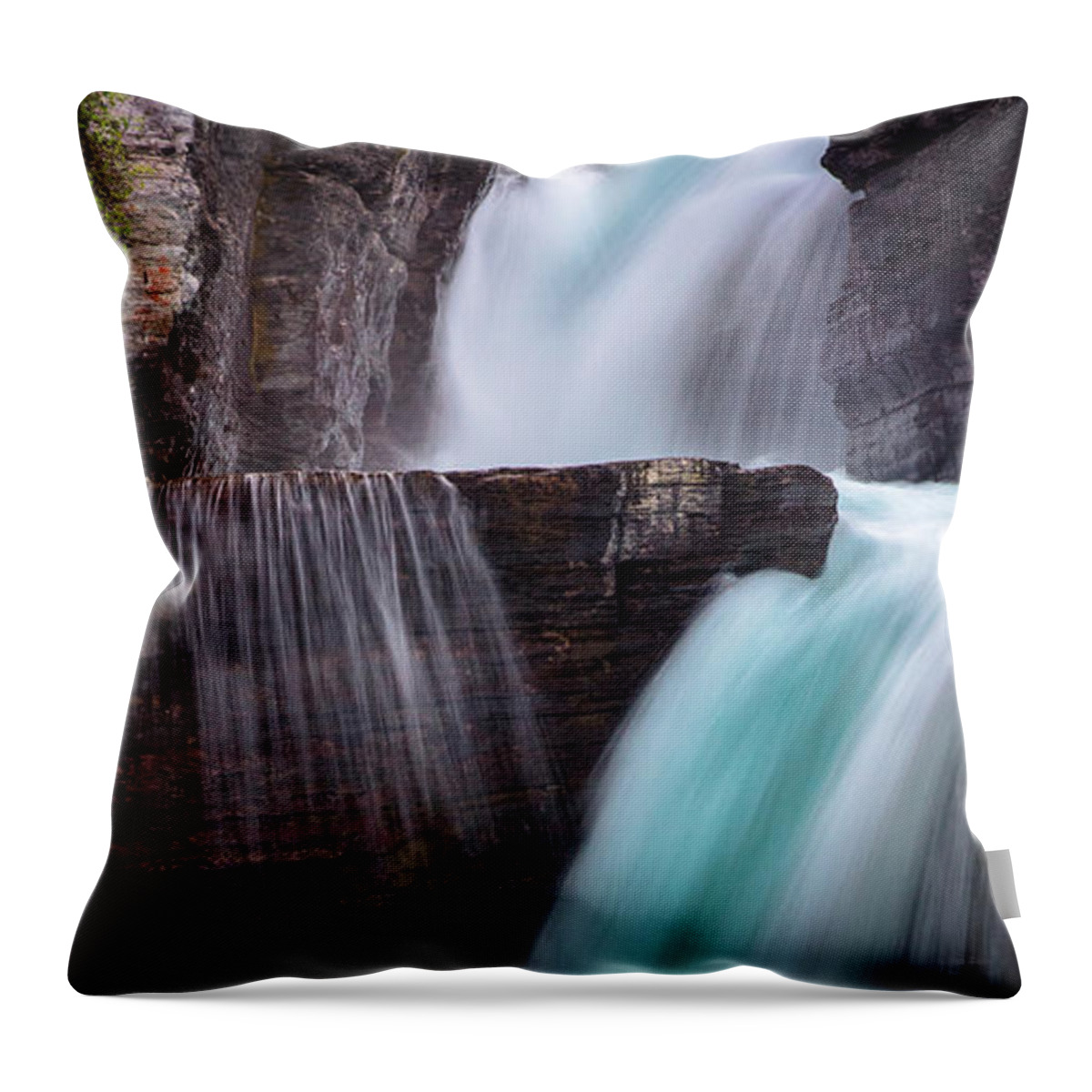 Glacier National Park Throw Pillow featuring the photograph Flow - Wide by Ryan Smith