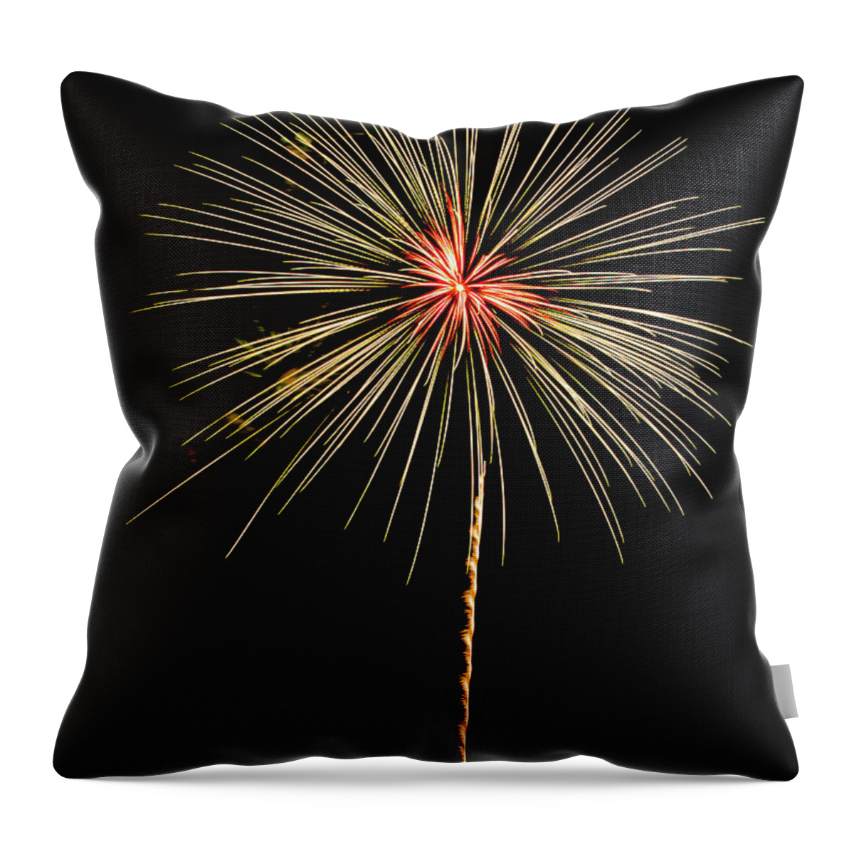 Firework Throw Pillow featuring the photograph Flower Explosion  by Kevin Lane