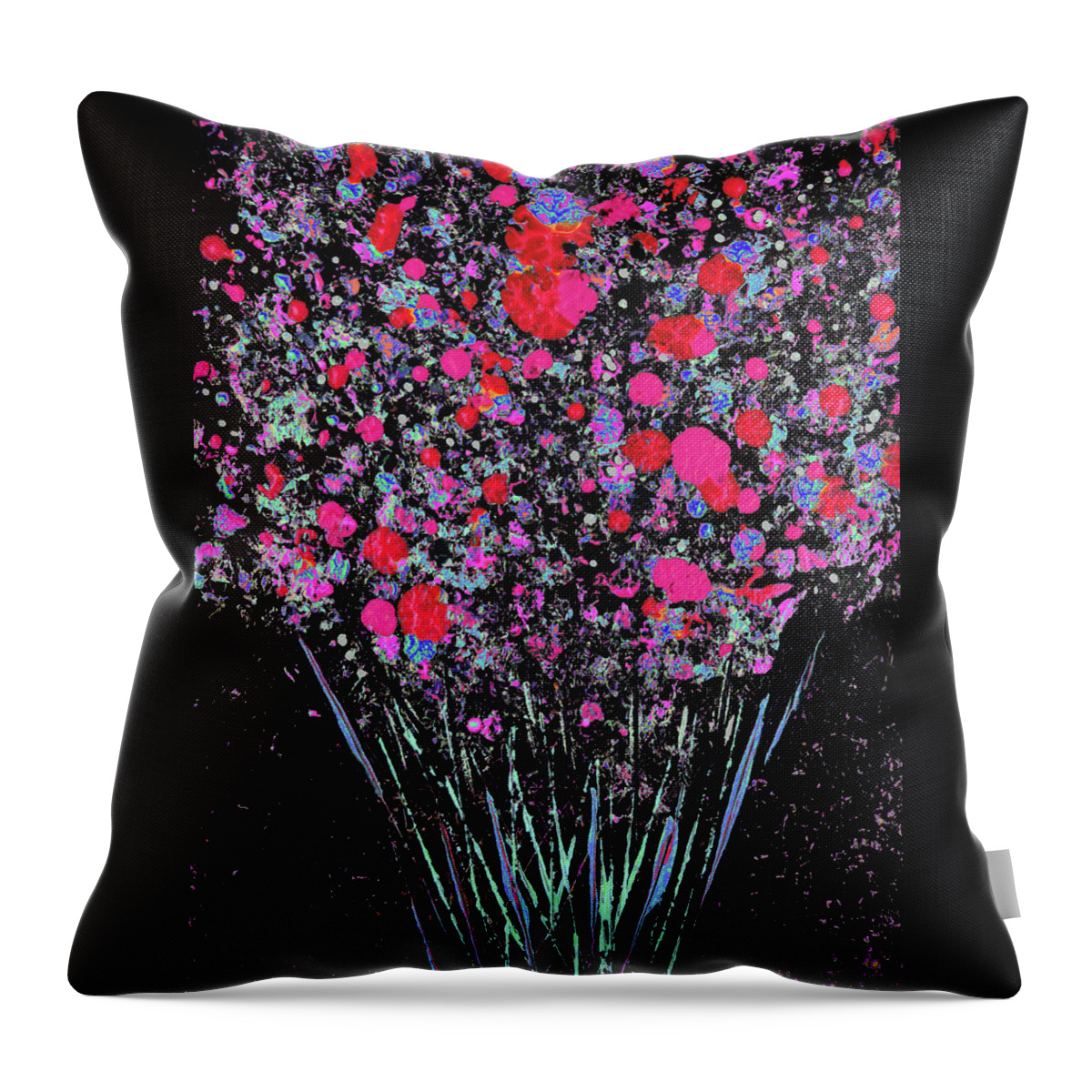 Flowers Throw Pillow featuring the painting Flowers for Geraldine by Corinne Carroll