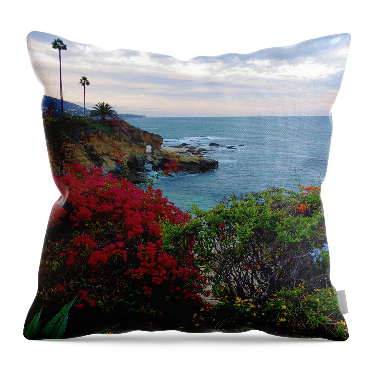 Flowers Throw Pillow featuring the photograph Flowers on a Sunset by Marcus Jones