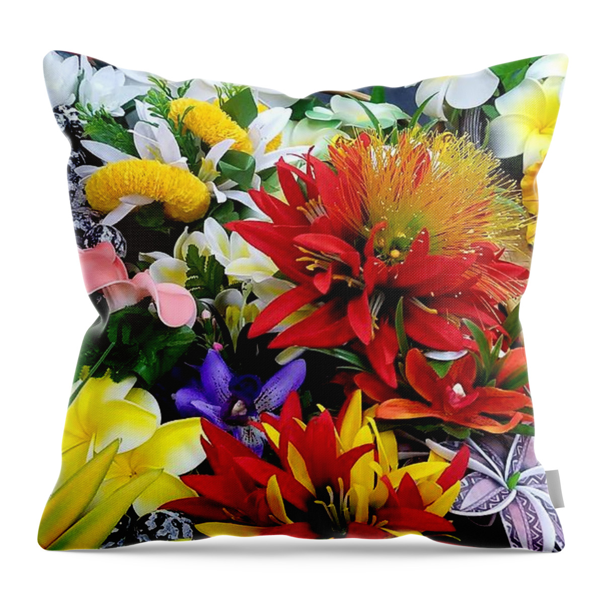 Flowers Throw Pillow featuring the photograph Flowers by Phyllis Spoor