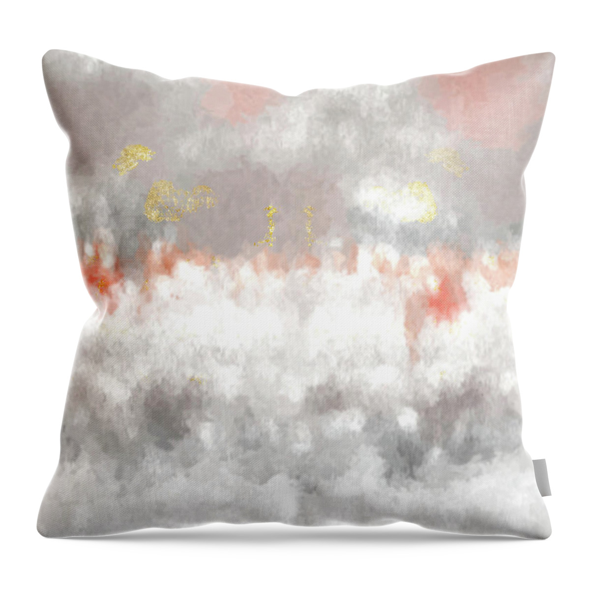 Fog Throw Pillow featuring the digital art Foggy Night by Alison Frank
