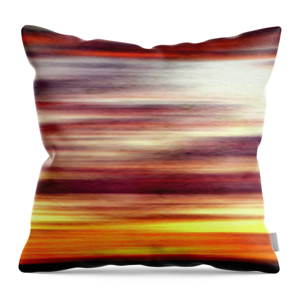 Lake Michigan Throw Pillow featuring the photograph Folding Into The Setting Sun by Kathi Mirto
