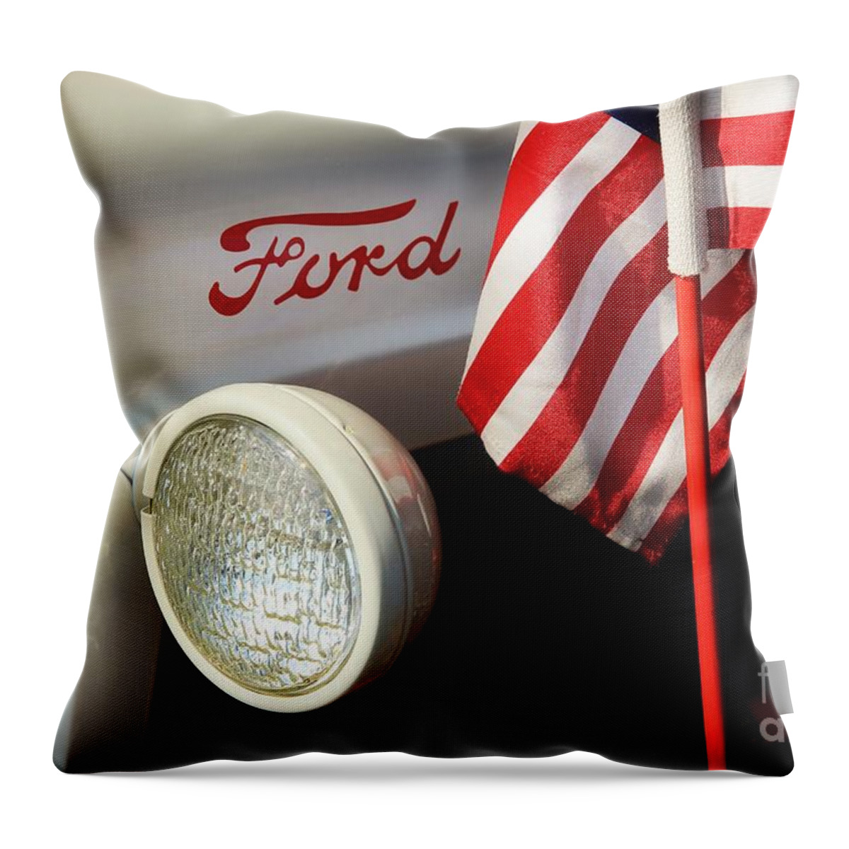 Ford Tractor Throw Pillow featuring the photograph Ford Tractor 3 by Mike Eingle
