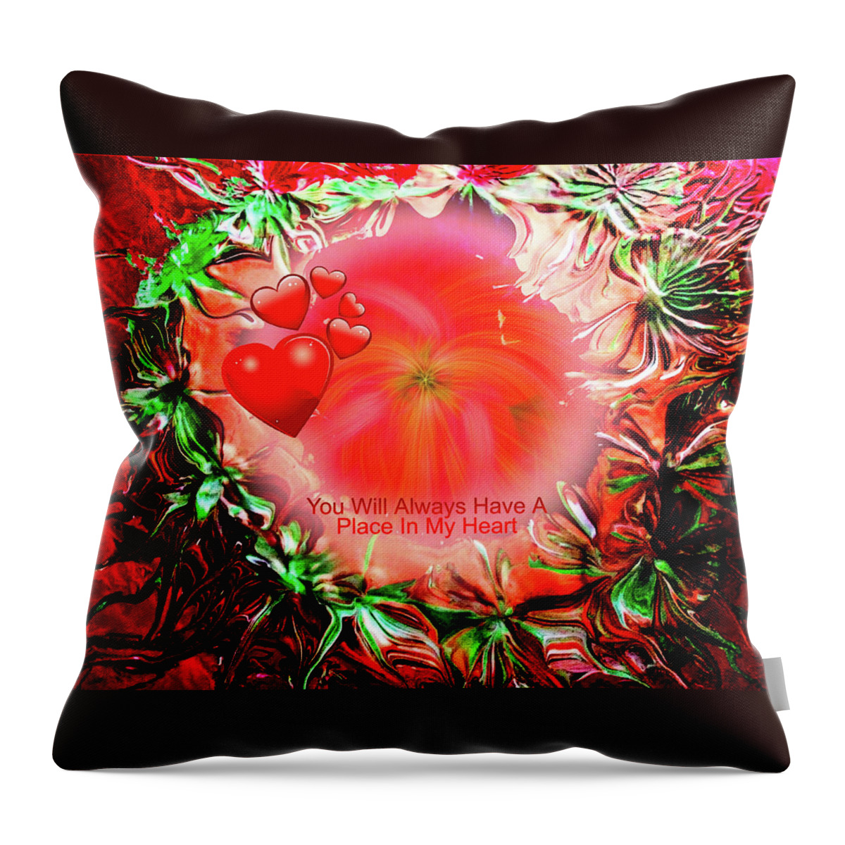 Love Throw Pillow featuring the mixed media Forever by Anna Adams