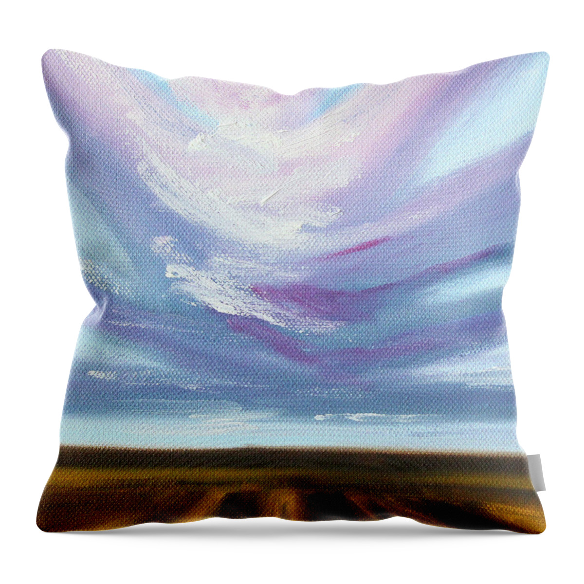 Forever Sky Throw Pillow featuring the painting Forever Sky by Nancy Merkle