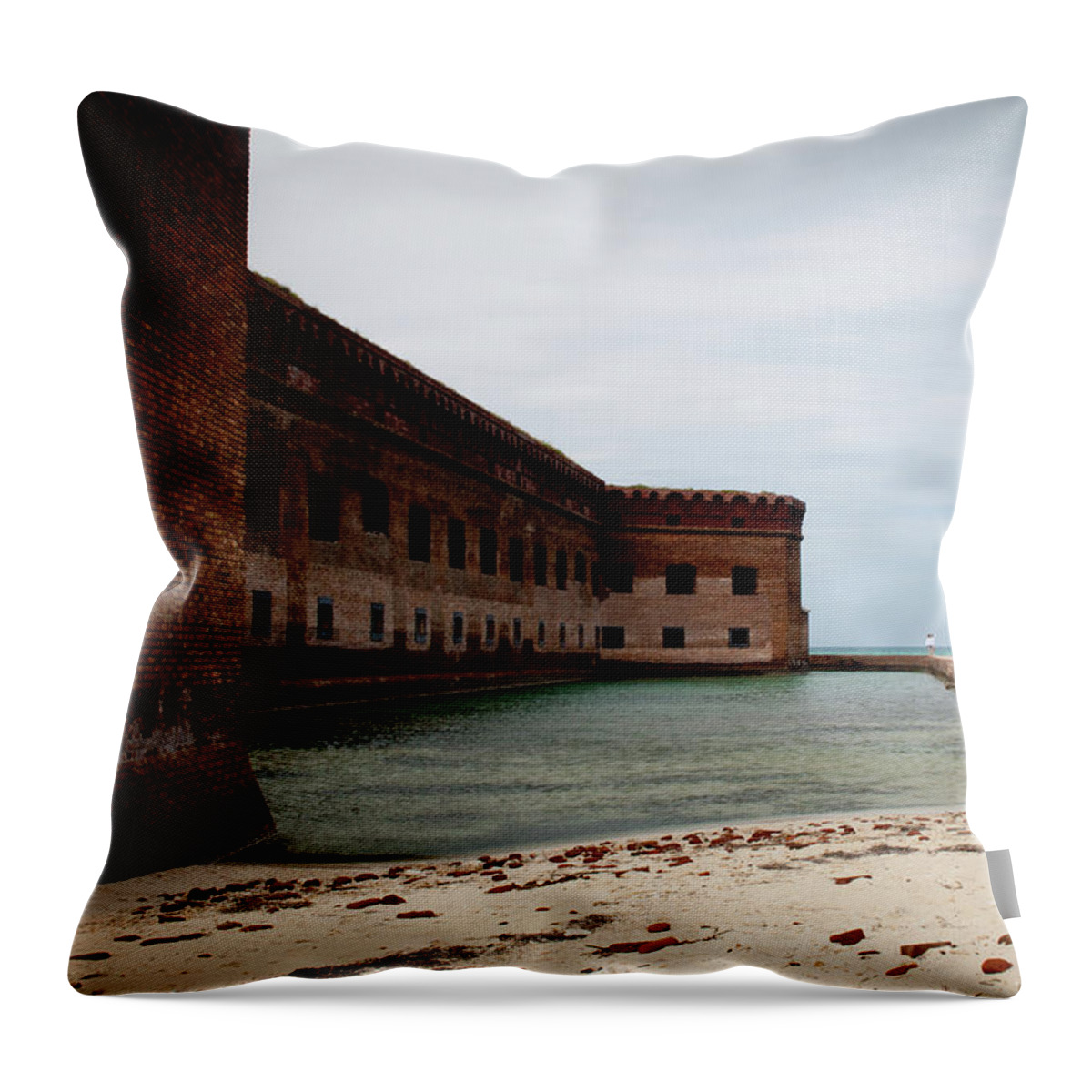 Dry Tortugas Throw Pillow featuring the photograph Fort Jefferson, Dry Tortugas by Rich S