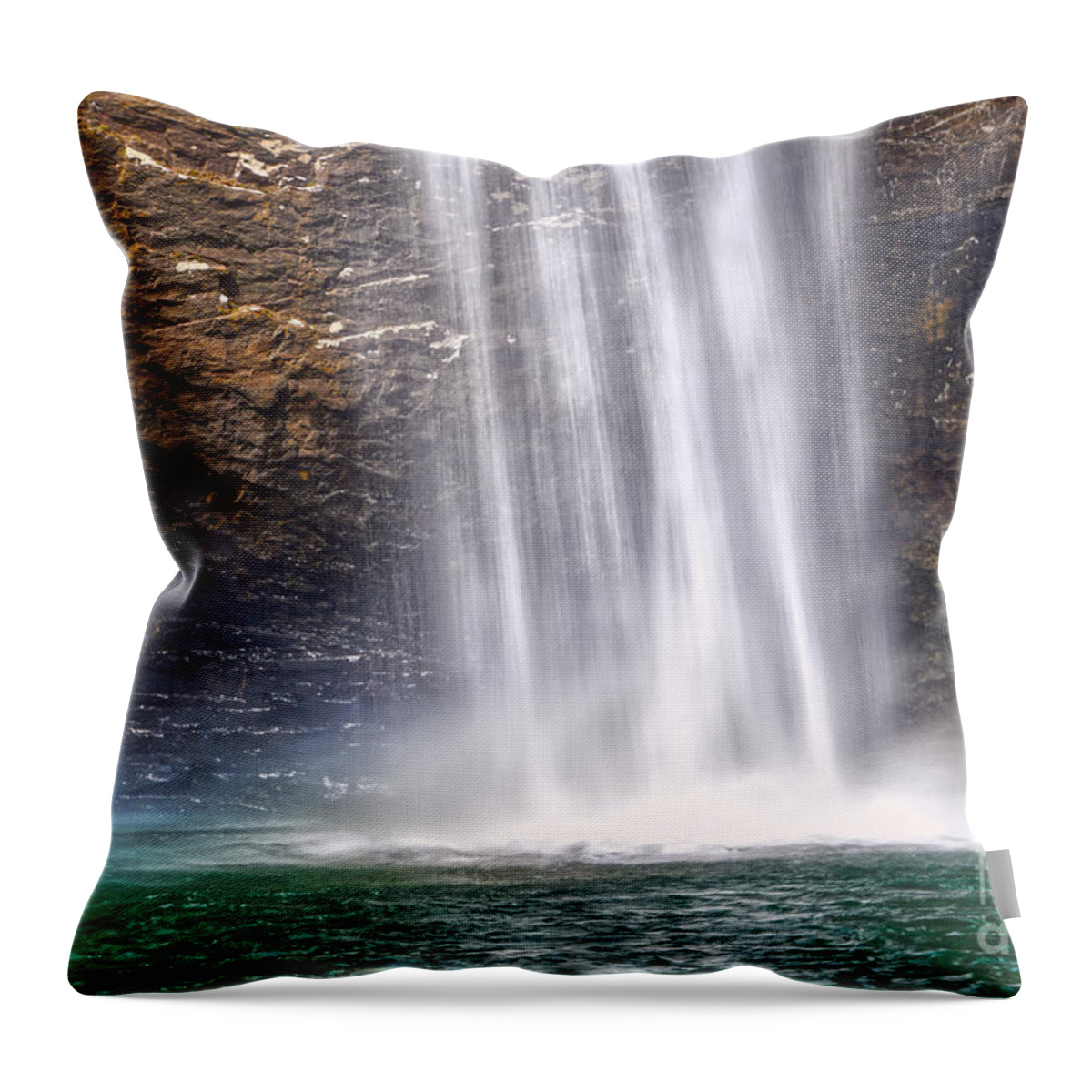 Foster Falls Throw Pillow featuring the photograph Foster Falls 5 by Phil Perkins