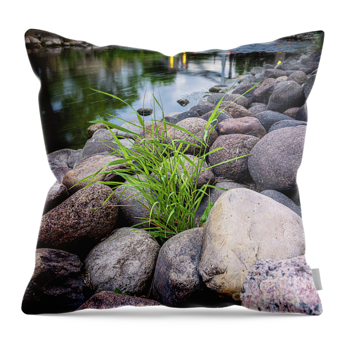City Throw Pillow featuring the photograph Fox River Love Bridge by Andrew Slater