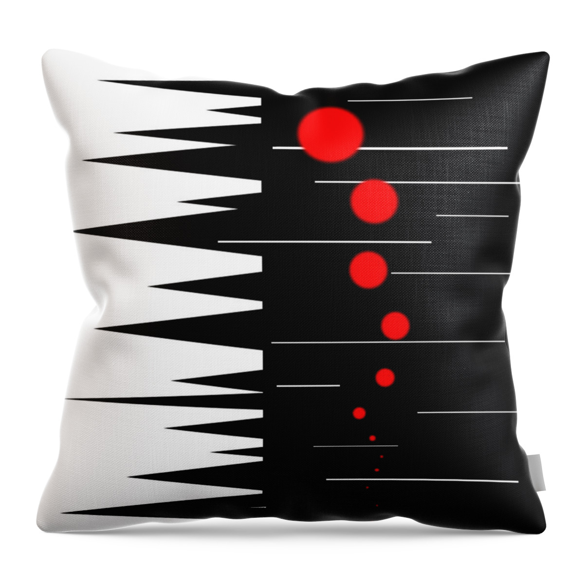 Black Throw Pillow featuring the digital art Free Falling by Designs By L