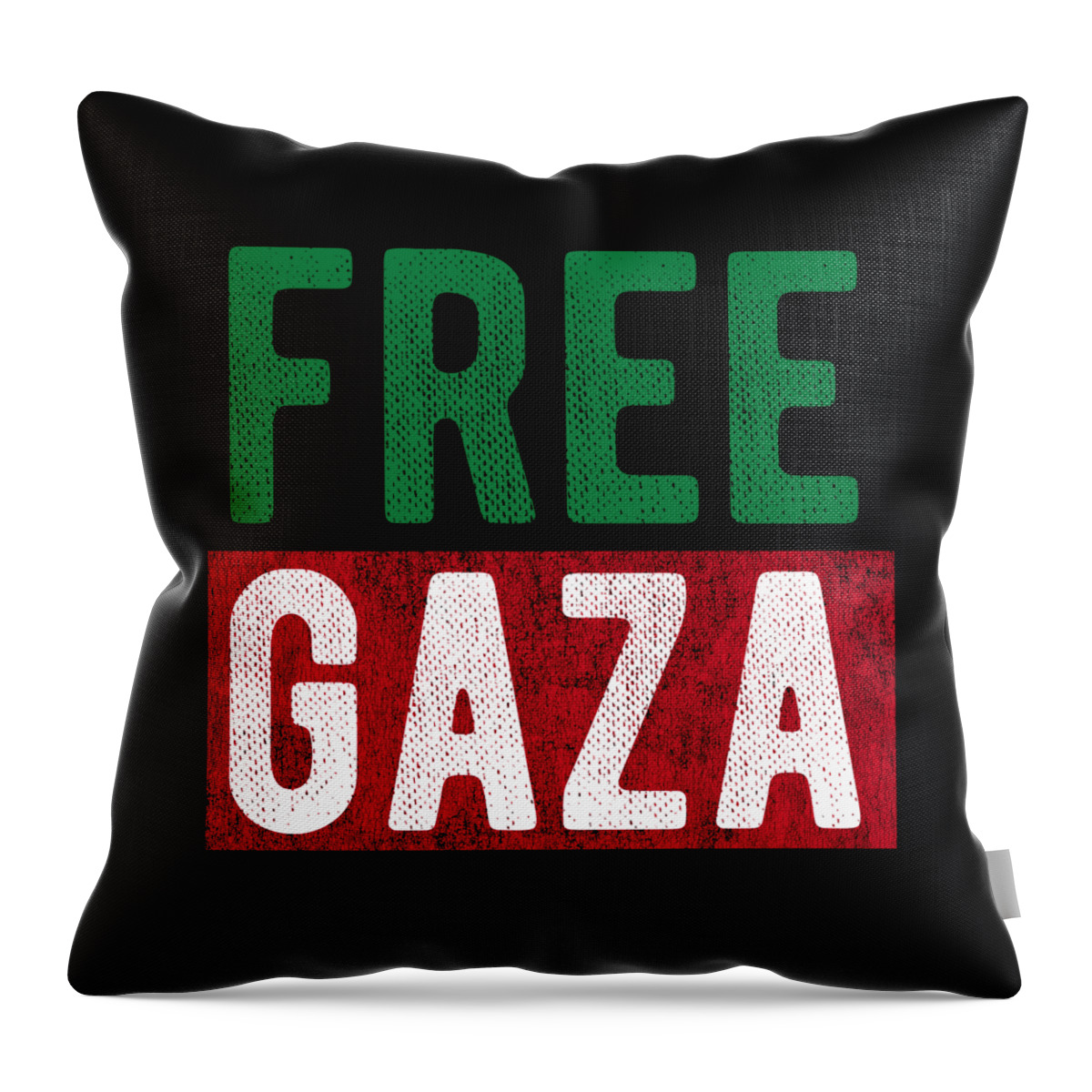 Palestine Throw Pillow featuring the digital art Free Gaza Palestine by Flippin Sweet Gear