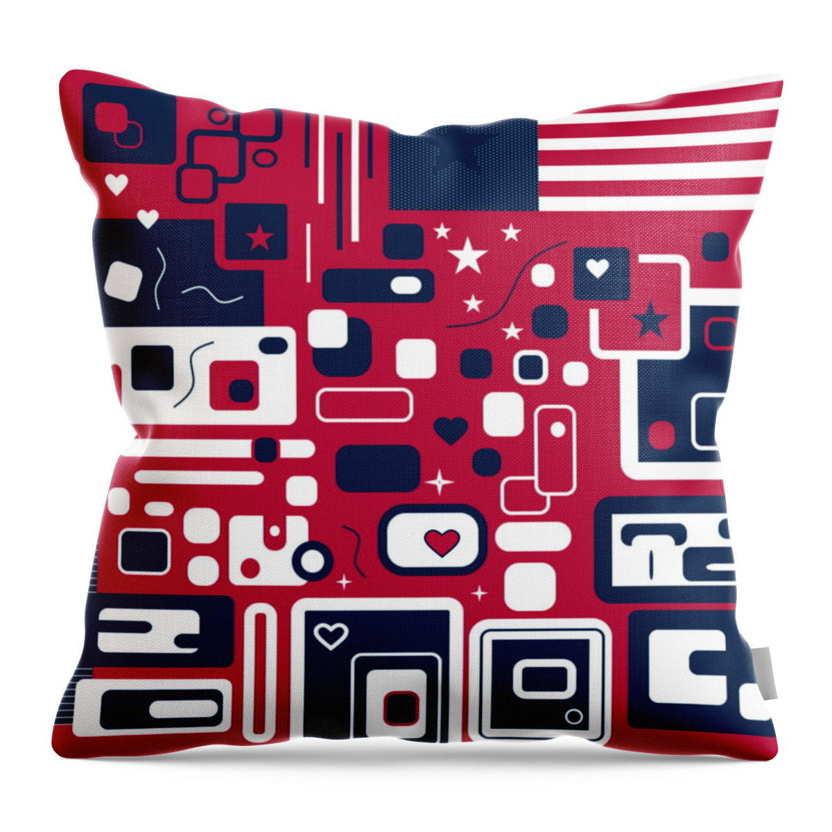 Red Throw Pillow featuring the digital art Free To Be Me by Designs By L