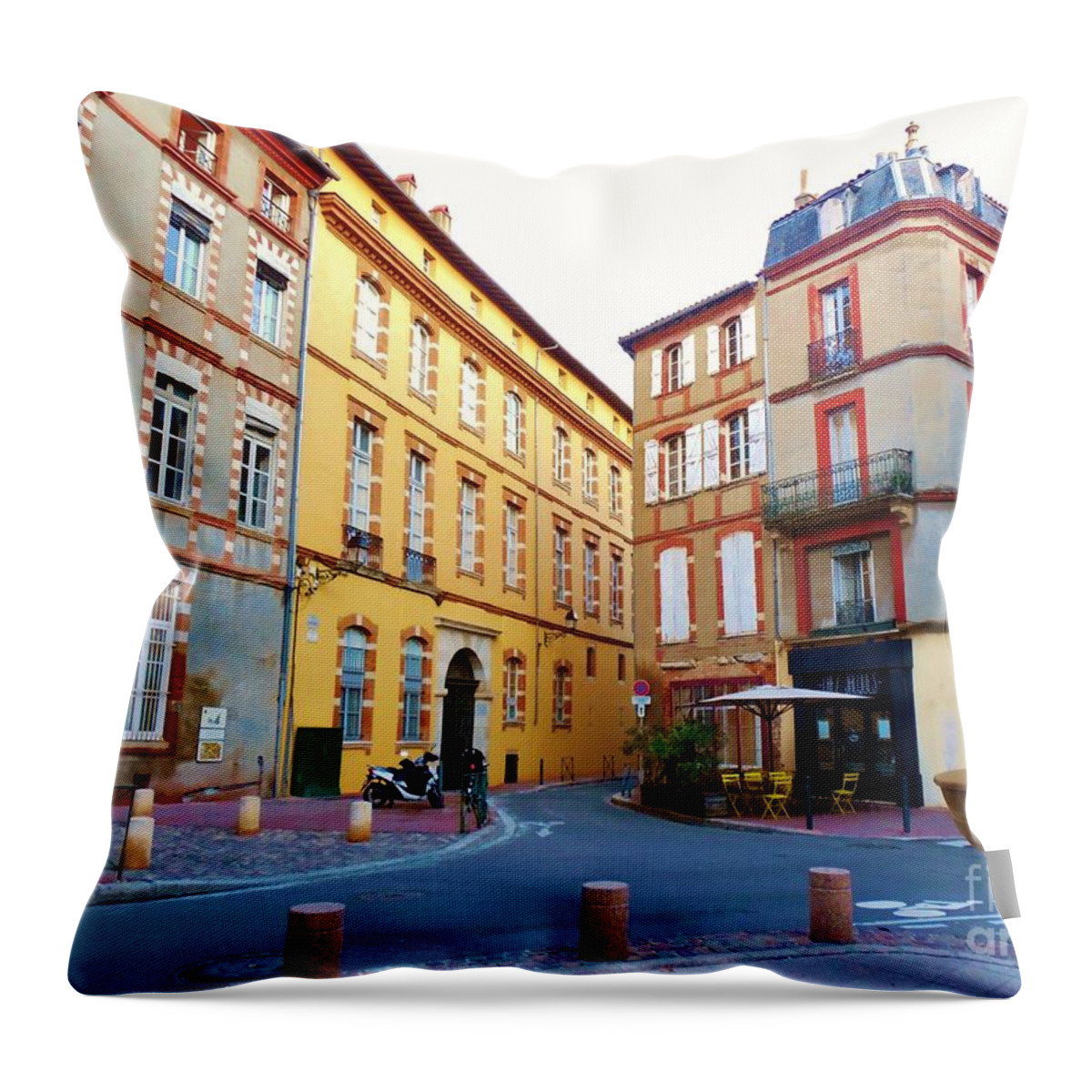 French Throw Pillow featuring the photograph French City Toulouse by Aisha Isabelle