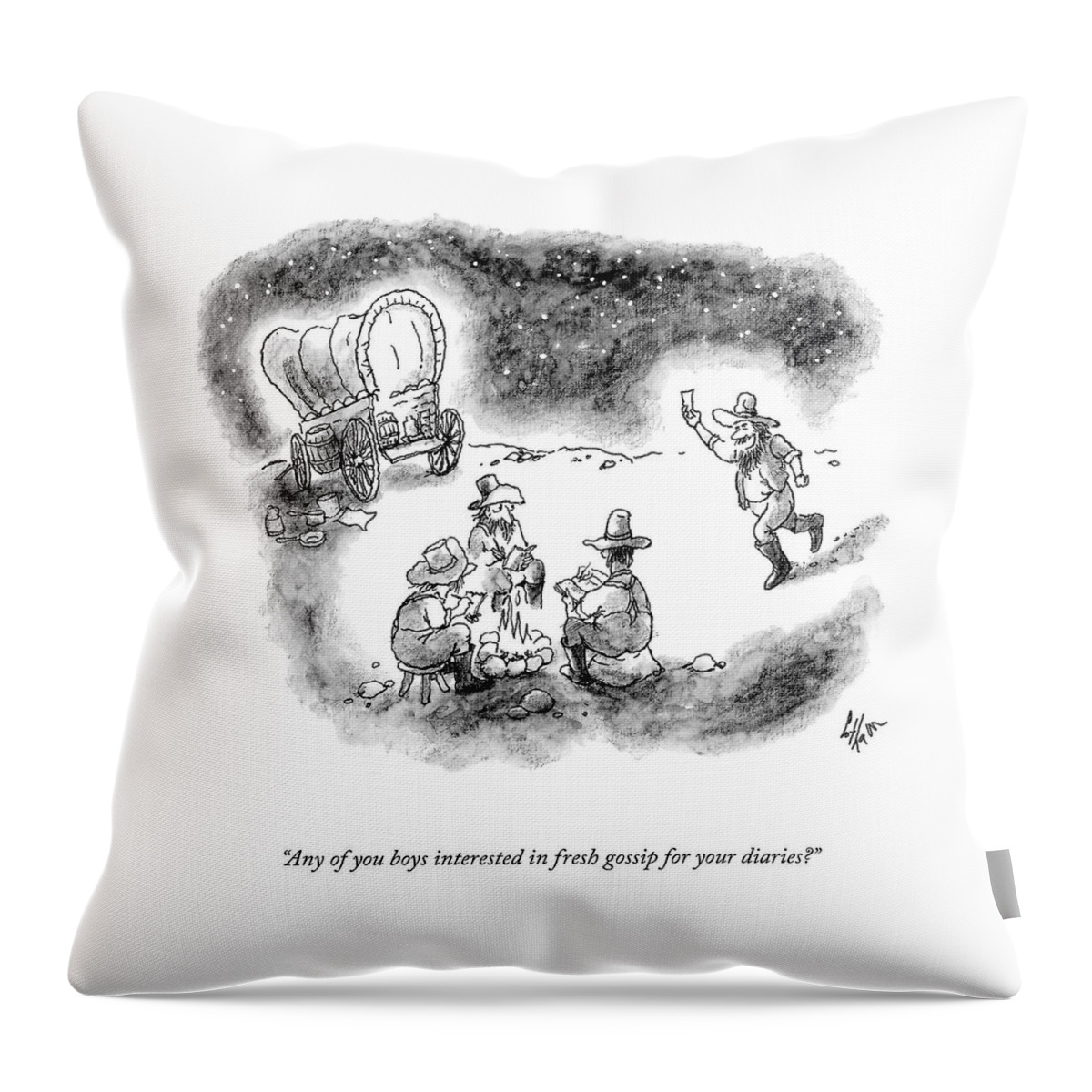 Fresh Gossip For Your Diary Throw Pillow