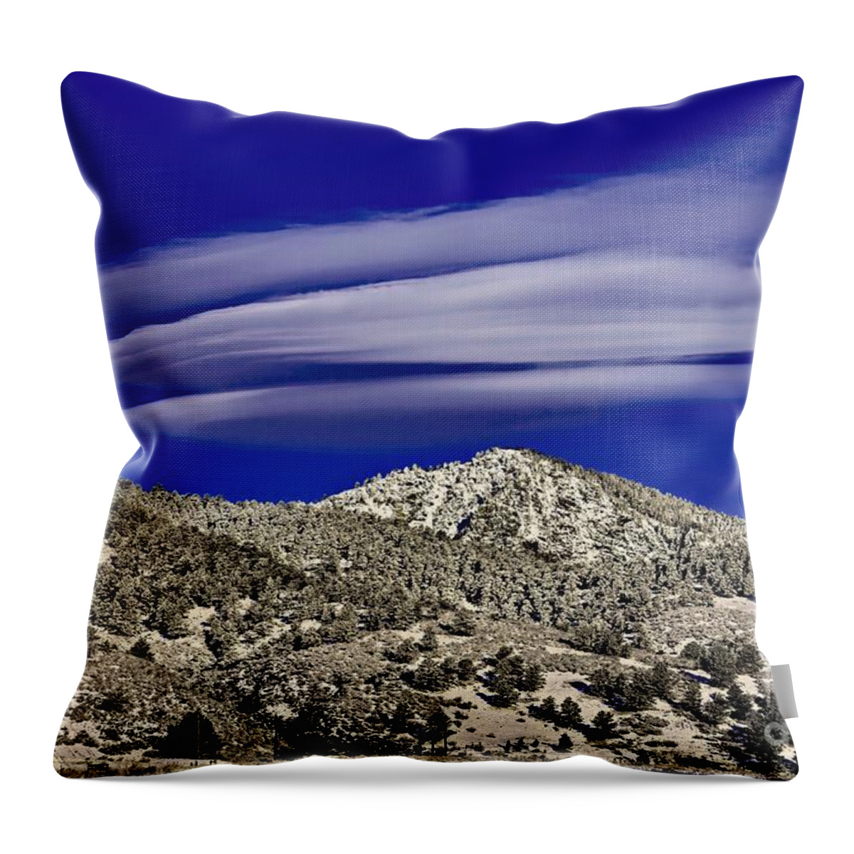 Jon Burch Throw Pillow featuring the photograph Fresh Powder On The Hills by Jon Burch Photography