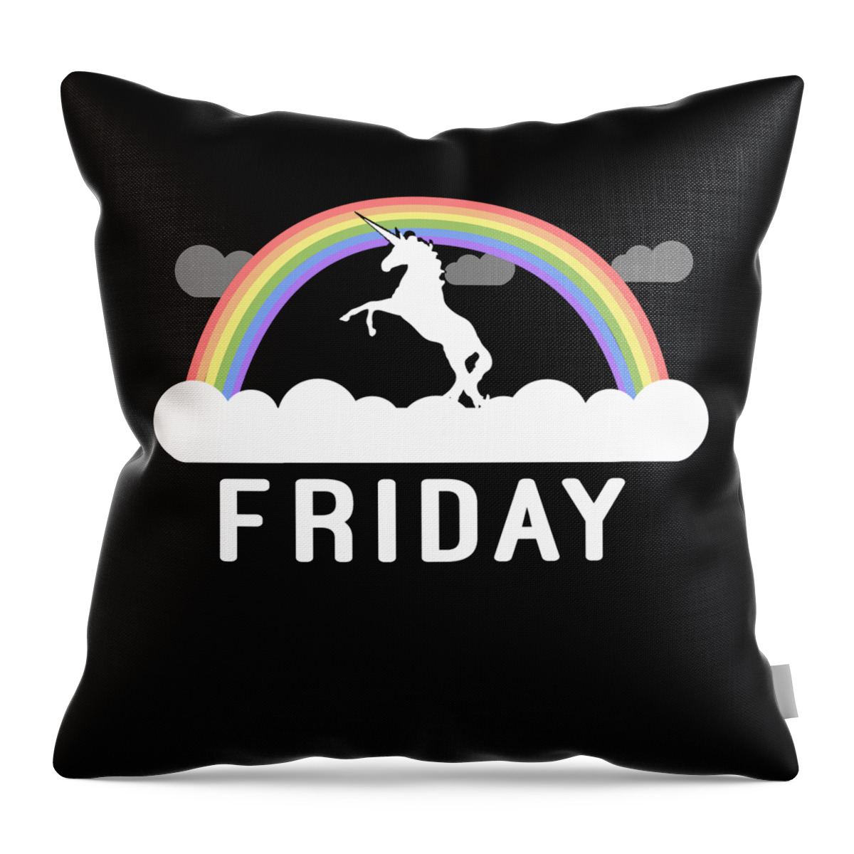 Funny Throw Pillow featuring the digital art Friday by Flippin Sweet Gear