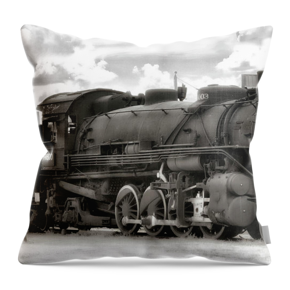  Throw Pillow featuring the photograph Frisco Train by William Rainey