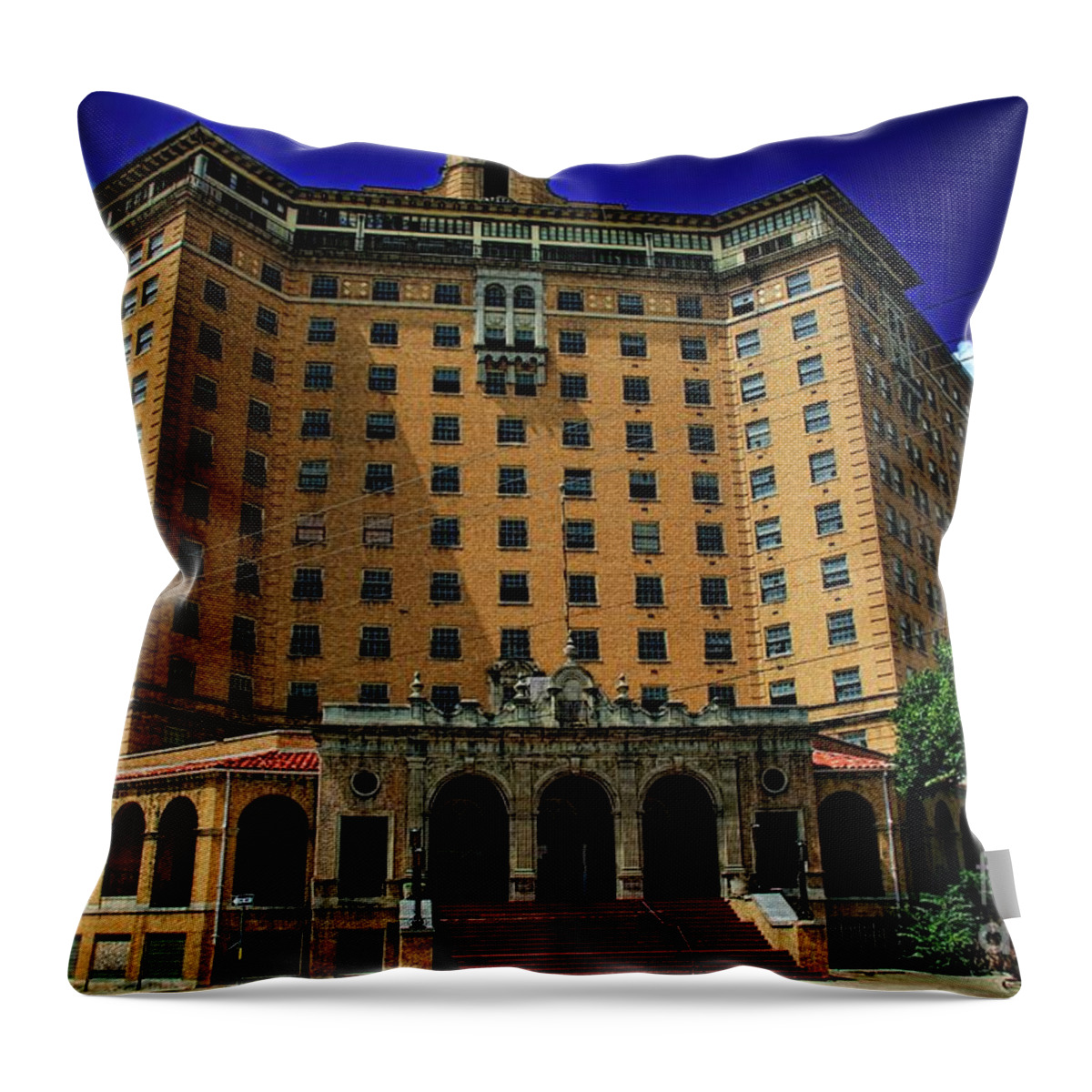 The Throw Pillow featuring the photograph Front View The Baker by Diana Mary Sharpton
