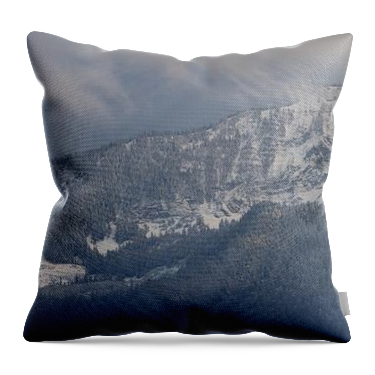 Mountain Throw Pillow featuring the photograph Frosted Mountains Fresh Powder Snow by Ian McAdie