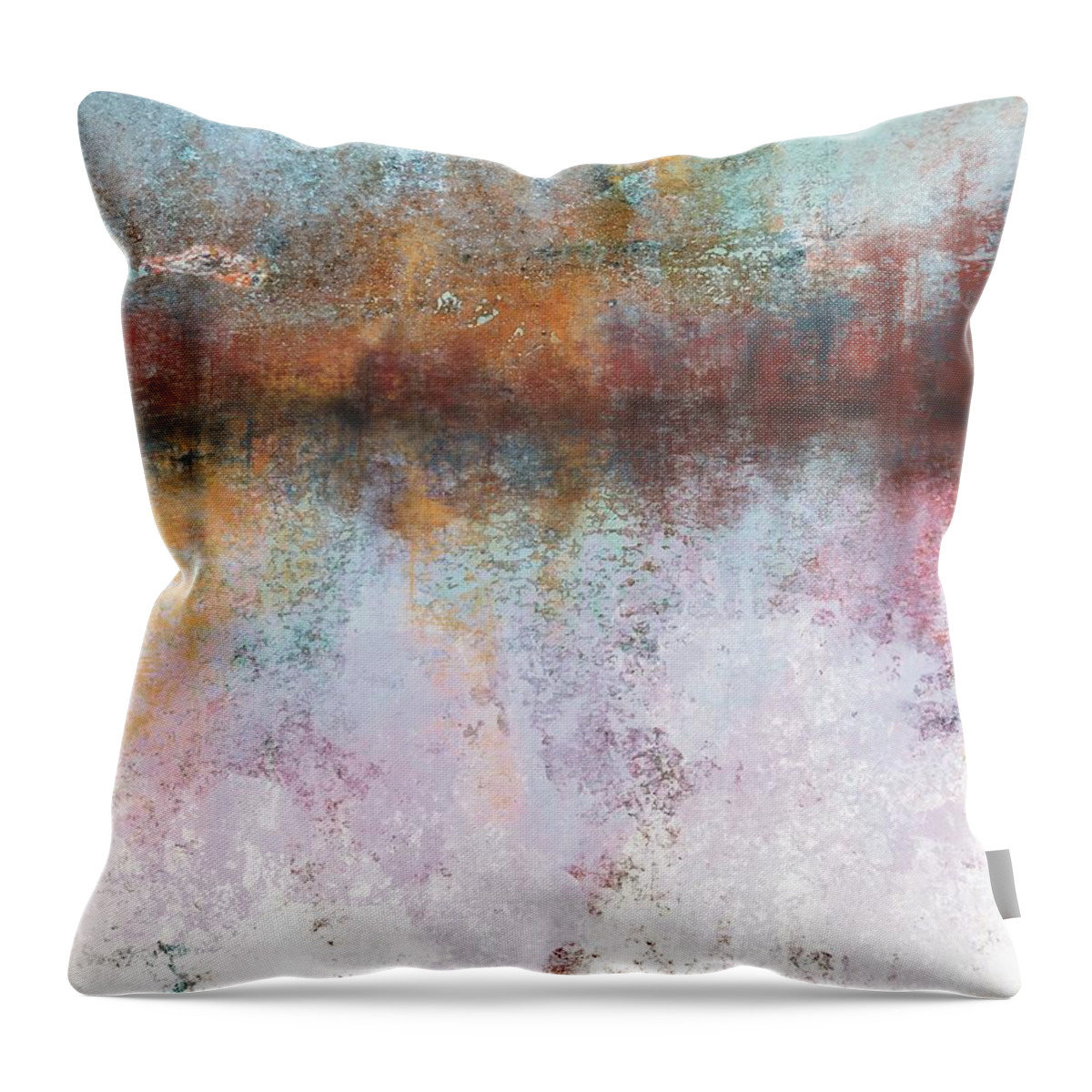 Acrylic Monoprint Throw Pillow featuring the digital art Frozen by Judi Lynn