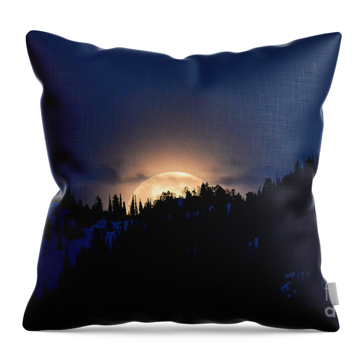 Full Moon Throw Pillow featuring the photograph Full Flower Moon #4 by Dorrene BrownButterfield